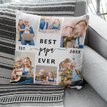 Papa Grandfather Grandchildren Photo Collage Cushion<br><div class="desc">Celebrate the special bond between Papa and his grandchildren with the "Papa Grandfather Grandchildren Photo Collage" Throw Pillow. This personalised throw pillow features a beautifully arranged collage of cherished photos, capturing precious moments and joyful memories shared with his beloved grandchildren. The affectionate title "Papa" is prominently displayed, adding a loving...</div>