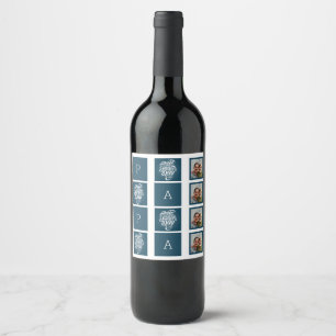Papa Grid Father's Day Wine Label Set