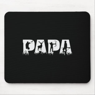 Papa Hunting Hunter Father's Day Mouse Pad