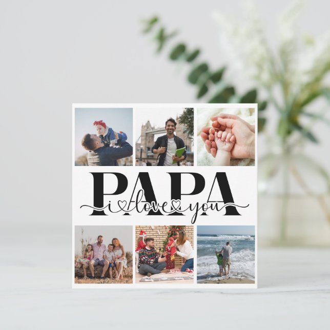 Papa I Love You Custom Photo Collage (Standing Front)