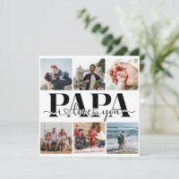 Papa I Love You Custom Photo Collage