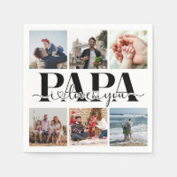 Papa I Love You Custom Photo Collage