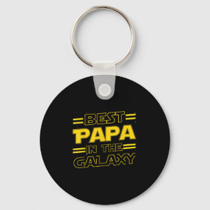 Papa In The Galaxy Funny Fathers Day Gift For Men  Key Ring