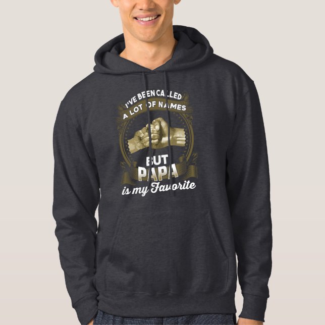 Papa is My Favourite Fathers Day Birthday Gag Hoodie (Front)