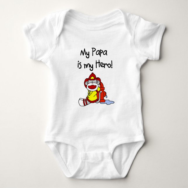 Papa is My Hero Firefighter Bodysuit (Front)