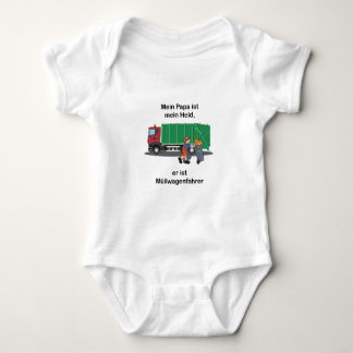 Papa Is My Hero Garbage Truck Driver Baby Bodysuit