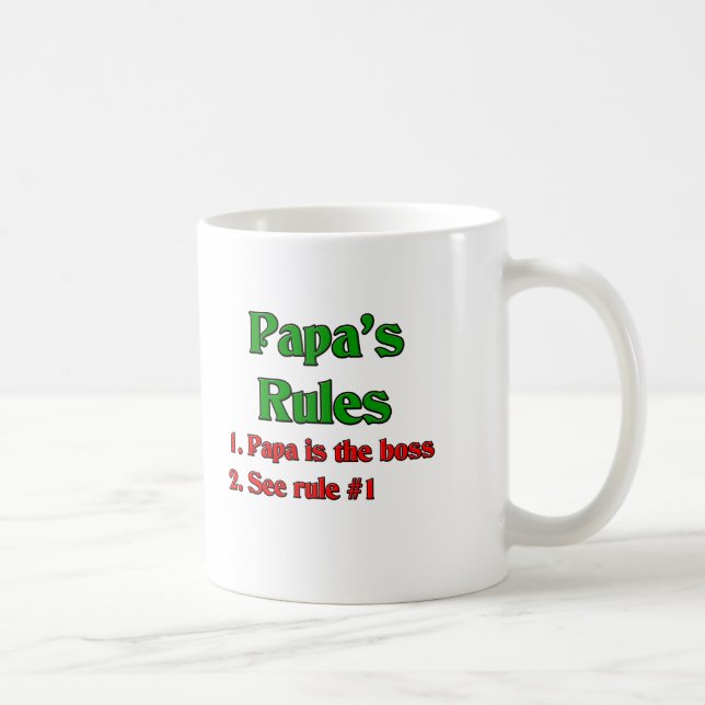 Papa Is The Boss Coffee Mug (Right)