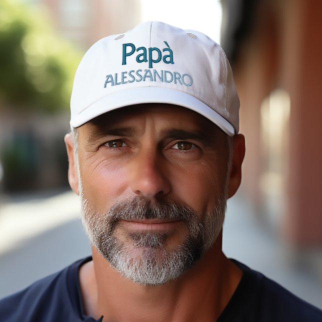 Papà Italian Dad personalised embroidered cap (Papà (Italian for Father or Dad)
Embroidered Baseball Cap)