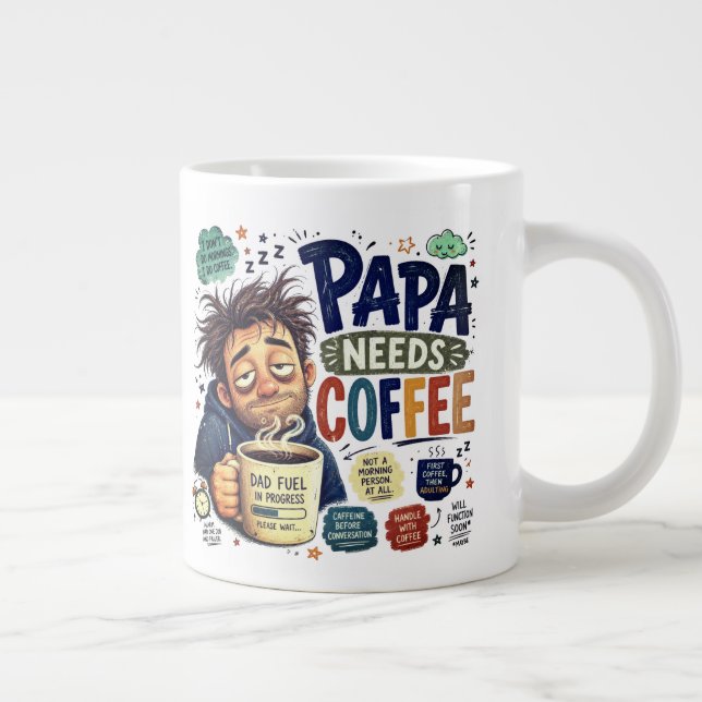 PaPa Large Coffee Mug (Right)