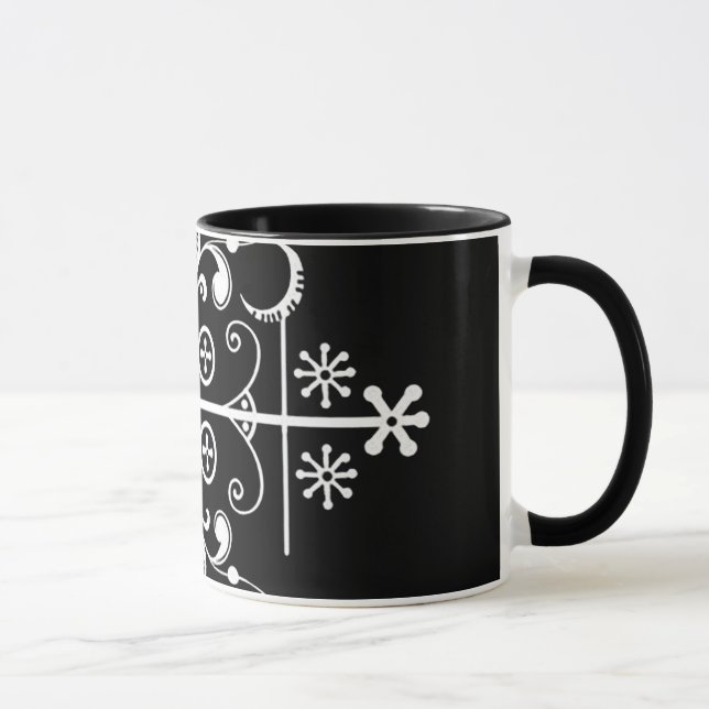 Papa Legba Veve Black Two-Tone 11 oz Art Mug (Right)