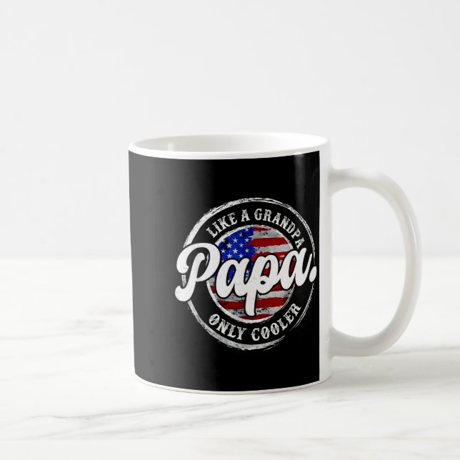 Papa Like A Grandpa Only Cooler For Grandpa From G Coffee Mug (Right)