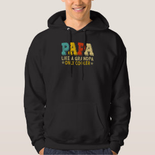 Papa Like A Grandpa Only Cooler Vintage Dad Father Hoodie