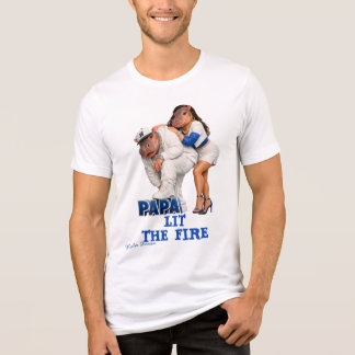 Papa lit the fire Tri-Blend shirt