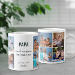 Papa Love You to the Rough and Back 8 Photo Large Coffee Mug<br><div class="desc">Giant coffee mug for PAPA .. the wording is fully editable and you can further customise with 8 of your favourite photos or instagram pictures. The cute wording currently reads "dad we love you to the rough & back" - perfect for a baseball dad! You can also add your name(s)....</div>