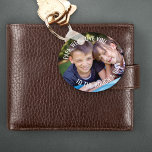 Papa Love You to the Rough and Back Photo Key Ring<br><div class="desc">Photo keychain with fully editable wording and your own photo. The wording currently reads "papa we love you to the rough & back" - perfect for a golf dad! and you can keep or edit this as you wish. The design is lettered in modern typography and handwritten script. Please browse...</div>