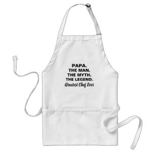 Papa Man Myth Legend Funny Quote Chef Standard Apron