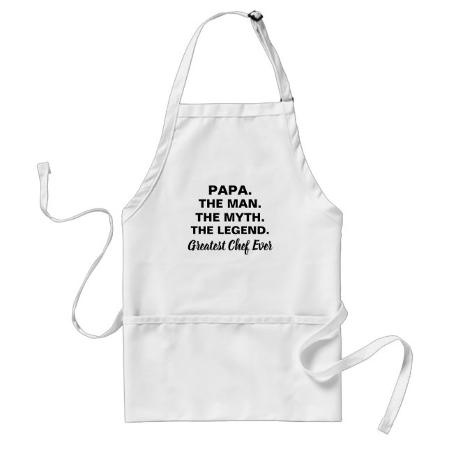 Papa Man Myth Legend Funny Quote Chef Standard Apron (Front)