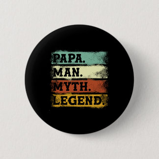Papa Man Myth Legend Vatertag Vintage 6 Cm Round Badge