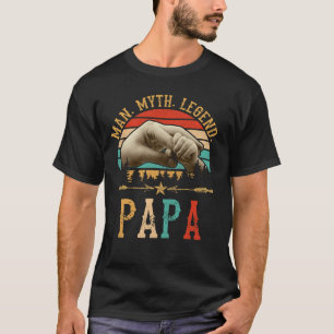 Papa Man Myth Legend Vintage Dad Father T-Shirt