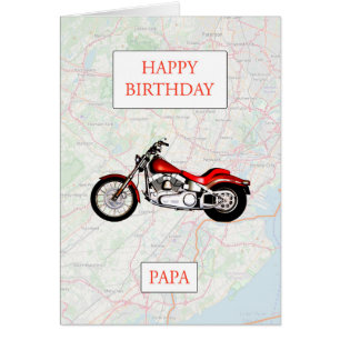 Papa Map and Motorbike Birthday