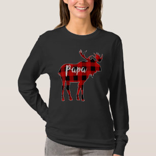 Papa Moose Red Buffalo Plaid Matching Family Chris T-Shirt