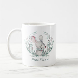 Papa Mouse Cute Holiday Wreath Coffee Mug