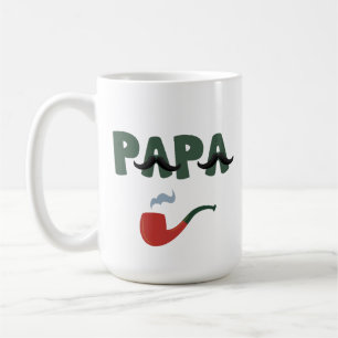 Papa moustache funny fathers day  coffee mug
