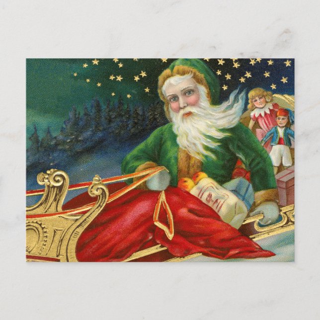 papa noel in christmas holiday postcard (Front)
