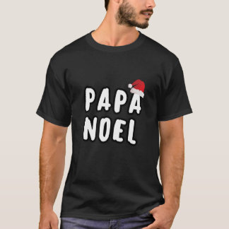 Papa Noel Santa Hat Christmas Typography T-Shirt