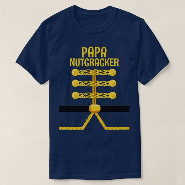 PAPA Nutcracker Matching Family Christmas T-Shirt (Design Front)