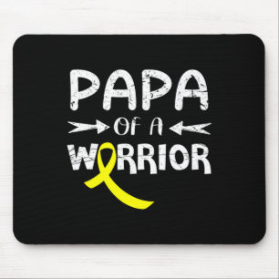 Papa Of A Warrior Against Father Childhood Cancer Mouse Pad