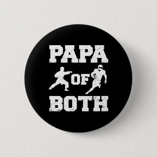 Papa Of Both Funny Footll And Karate Papa 6 Cm Round Badge