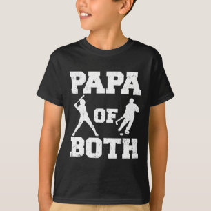 Papa Of Both Funny Sell Hockey Papa  T-Shirt