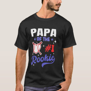 Papa Of Rookie 1st Baseball Birthday Party Theme M T-Shirt