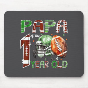 Papa Of The 1 Year Old Football Lover 1st Birthday Mouse Pad