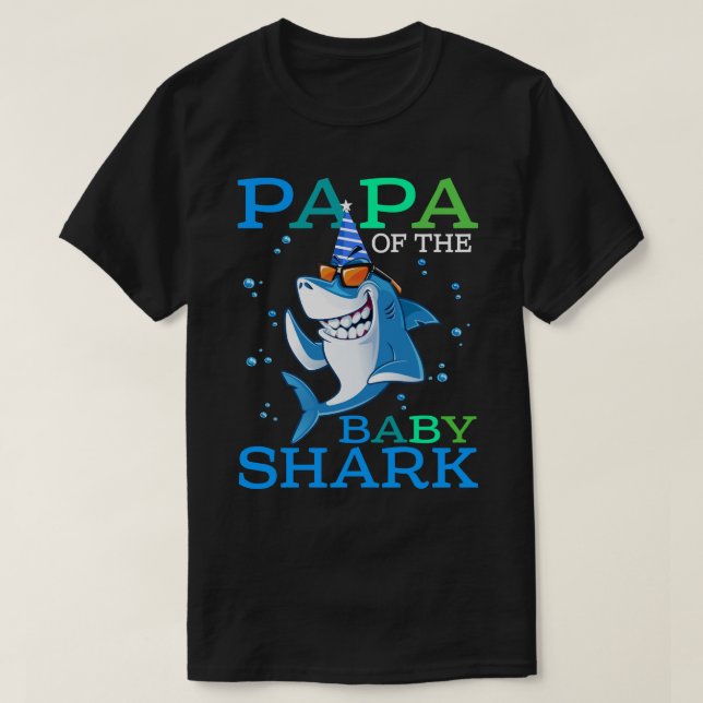 PAPA Of The Baby Shark Birthday Brother Shark Shir T-Shirt (Design Front)