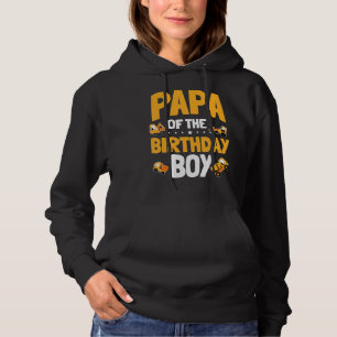 Papa Of The Birthday Boy Construction Worker Bday Hoodie