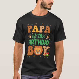 Papa Of The Birthday Boy Lion Family Party Decorat T-Shirt