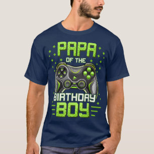 Papa of the Birthday Boy Matching Video Game Birth T-Shirt