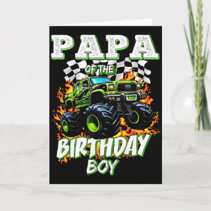 Papa Of The Birthday Boy Monster Truck Birthday Ki Card