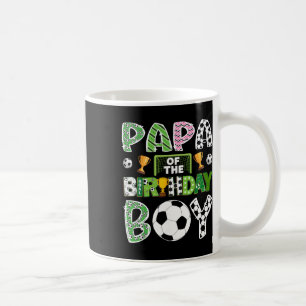 Papa Of The Birthday Boy Soccer Player Game Day Coffee Mug