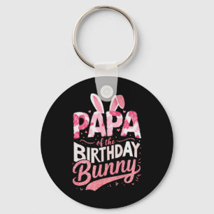 Papa Of The Birthday Bunny Family Matching Party S Key Ring