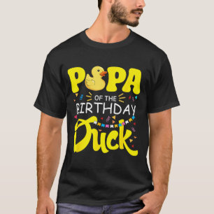 Papa of The Birthday Duck Boy Rubber Duck Bday T-Shirt