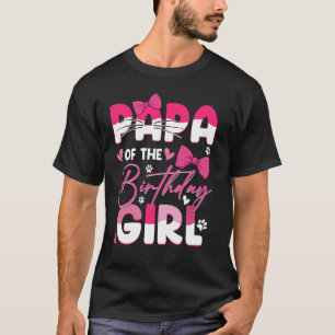 Papa Of The Birthday Girl Cat Kitty Family Matchin T-Shirt