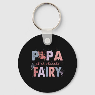 Papa of The Little Fairy First Birthday Girl Party Key Ring