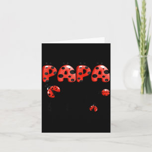 Papa of The Little Lady Birthday Girl Ladybug Card