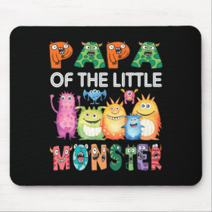 Papa Of The Little Monster Kids 1st Birthday Party Mouse Pad