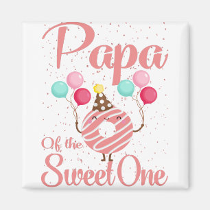 Papa Of The Sweet One Family Matching 1st Birthday Magnet