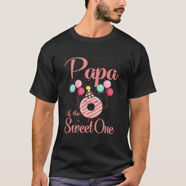 Papa Of The Sweet One Family Matching 1st Birthday T-Shirt (Front)