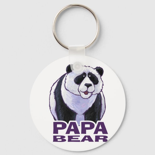 Papa Panda Bear Key Ring (Front)